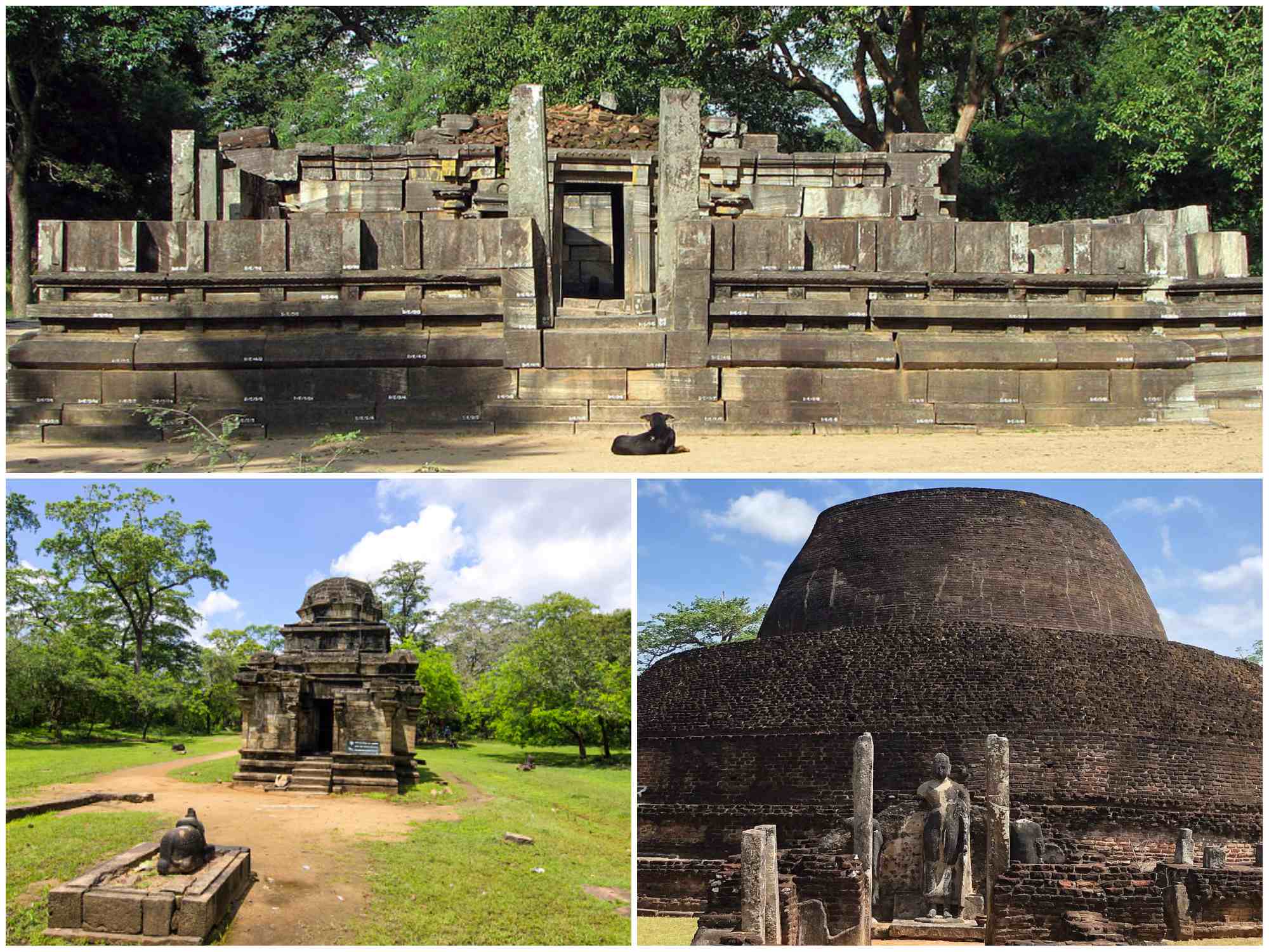 Polonnaruwa ancient places near Quadrangle